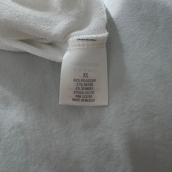 ALYA NWOT White Crew Neck Open Back Short Sleeve with Tie Detail Blouse Top - xs - Picture 7 of 8